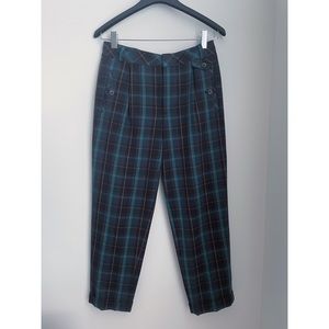 Cartonnier Black Green Striped Bermuda Pant Size 4